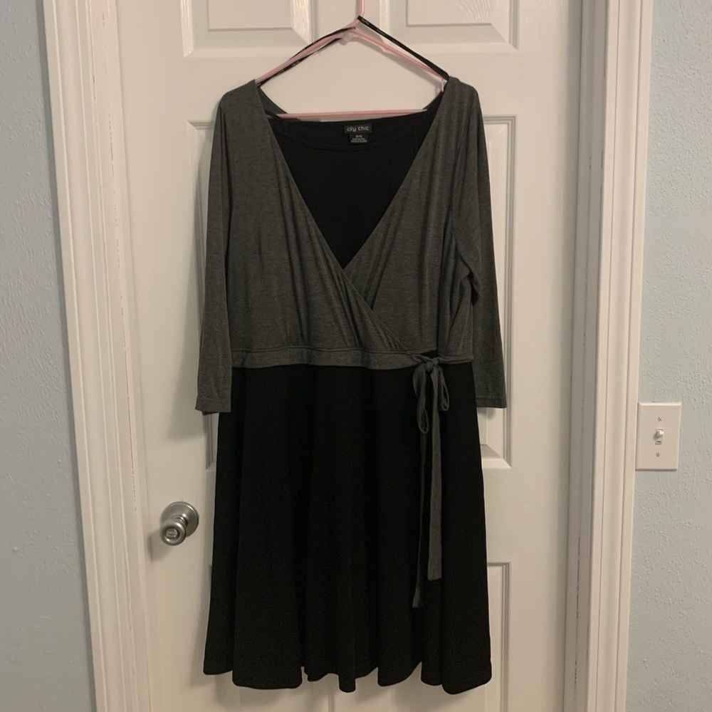 NWOT City Chic Ballet Rehearsal Style Casual Little Black Dress